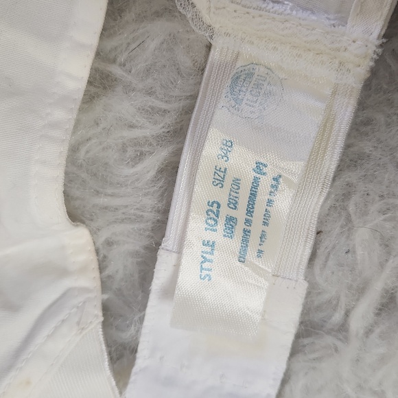 Vintage sweetheart bra top white 60s 70s pinup 36B made in USA - Picture 8 of 8